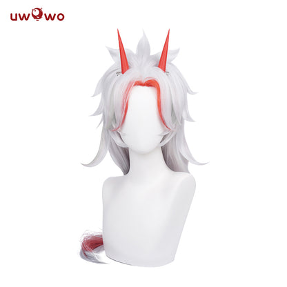 【Pre-sale】Uwowo Game Genshin Impact Wig Arataki Itto Cosplay Wig With Horns - Uwowo Cosplay
