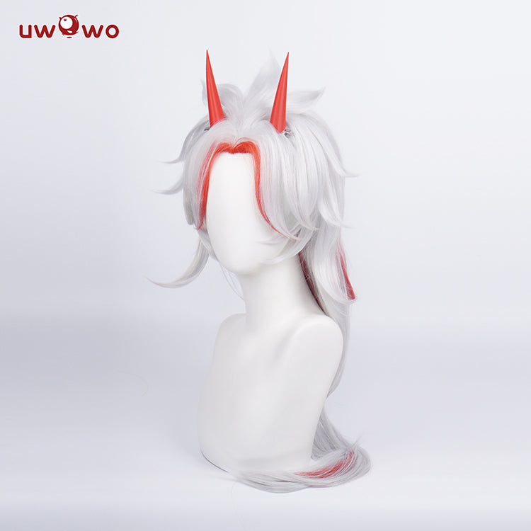 【Pre-sale】Uwowo Game Genshin Impact Wig Arataki Itto Cosplay Wig With Horns - Uwowo Cosplay
