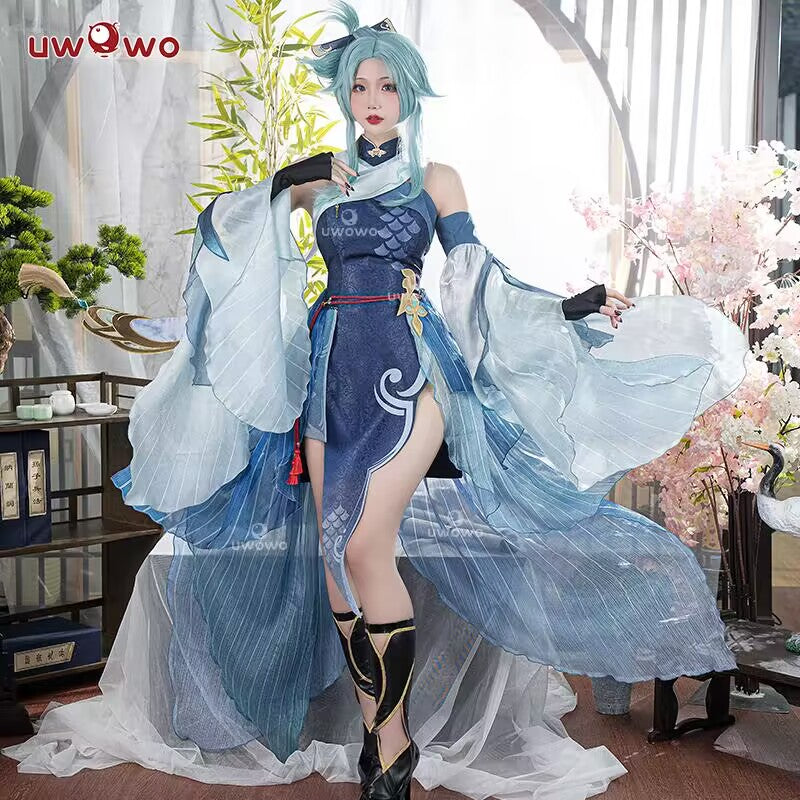 【Clearance】[Last Batch]Uwowo Genshin Impact Madame Ping Liyue Adepti Adeptus Cosplay Costume