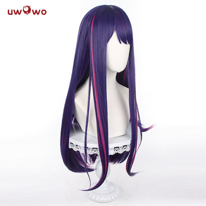 Uwowo Anime Oshi no Ko Cosplay Hoshino Ai Cosplay Wig Purple Long Hair