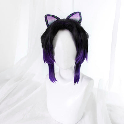 Uwowo Demon Slayer: Kimetsu no Yaiba Shinobu Kochou Cosplay Wig 23cm Short Black Purple Gradient Demon Slaying Corps - Uwowo Cosplay