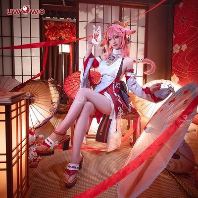 【Special Discount】Uwowo Game Genshin Impact Inazuma Yae Miko Cosplay Costume