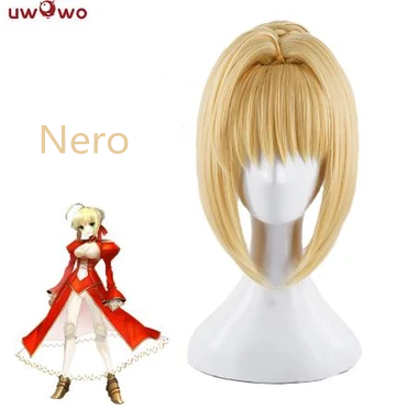 UWOWO Fate Grand Order Nero 35cm long Gold Lace None Cosplay Wig - Uwowo Cosplay