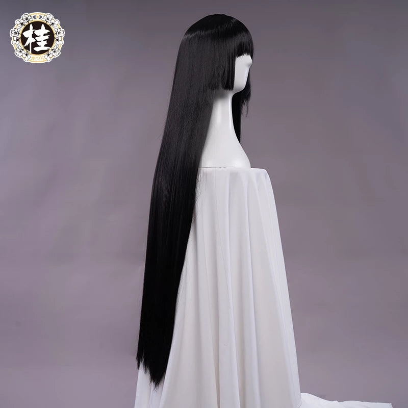 Black long outlet wig 80 cm