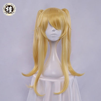 Uwowo Anime Kakegurui Cosplay Wig 55cm Yellow Long Hair with Two Ponytail - Uwowo Cosplay