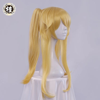 Uwowo Anime Kakegurui Cosplay Wig 55cm Yellow Long Hair with Two Ponytail - Uwowo Cosplay