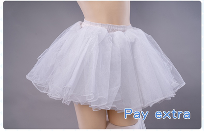 Uwowo Plus Size Game Nekopara vol.4 Vanilla Maid Dress Cosplay Costume Cute Blue Dress - Uwowo Cosplay