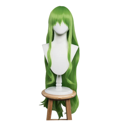 【Pre-sale】Uwowo Anime Code Geass Fanart: C.C. Black Bride Lelouch Lamperouge Suit Couple Cosplay Wig 100cm Long Green Hair - Uwowo Cosplay