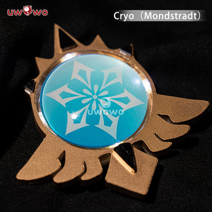 Uwowo Game Genshin Impact Visions Mondstadt/Liyue/Inazuma/Sumeru "Eye of God" Led Cosplay Props - Uwowo Cosplay