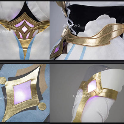 Uwowo Genshin Impact Lumine Traveler LED Female Lumine Cosplay Costumes - Uwowo Cosplay