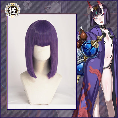 UWOWO Shuten Douji Cosplay Wig 35cm Purple Short Hair Fate Grand Order/FGO Wig - Uwowo Cosplay