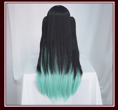 Uwowo Demon Slayer: Kimetsu no Yaiba Tokitou Muichirou Cosplay Wig 48cm Black Wig - Uwowo Cosplay