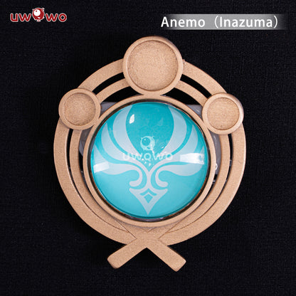 Uwowo Game Genshin Impact Visions Mondstadt/Liyue/Inazuma/Sumeru "Eye of God" Led Cosplay Props - Uwowo Cosplay