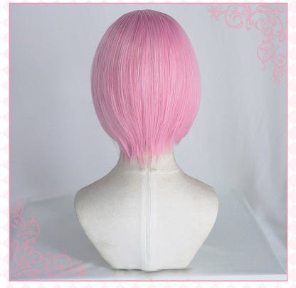 UWOWO Re:Life in a different world from zero Rem Ram Cosplay wig 30cm pink/blue - Uwowo Cosplay
