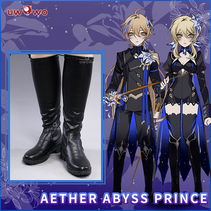 Uwowo Exclusive Authorization Genshin Impact Fanart Aether Abyss &Lumine Abyss Princess Cosplay Shoes - Uwowo Cosplay
